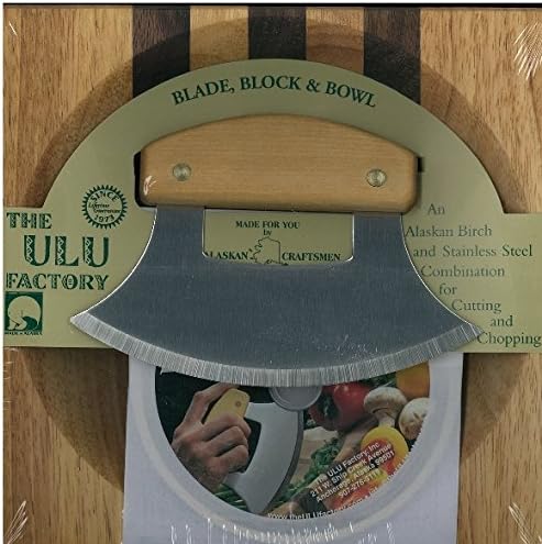 8" Chopping Bowl and Alaskan Birch 6.25" Ulu Knife + DVD