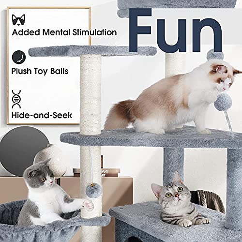 rabbitgoo Cat Tree Cat Tower, 73" Tall Cat Trees for Indoor Cats, Multi