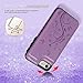 SUPWALL Compatible with iPhone 7 & 8 (4.7 inch) Card Holder Case, Purple Butterfly Folio Leather Case