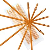 Orange Replacement Acrylic Straw Set of 6, Fits 16oz Tumblers