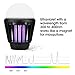 ENKEEO 2-in-1 Camping Lantern Bug Zapper Tent Light - Portable IPX6 Waterproof Mosquito Killer LED Lantern with 2000mAh Rechargeable Battery, Retractable Hook, Removable Lampshade (Black)