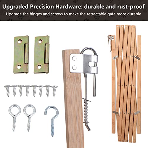 Expandable Accordion Dog Gate, Wooden Accordian Expansion Dog Gate for