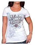 Harley-Davidson Women's Speedway H-D Embellished Short Sleeve Tee, White