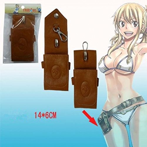 Cosplay Fairy Tail Lucy Heartfilia PU Leather Key Chain Holder Bag Pocket Case