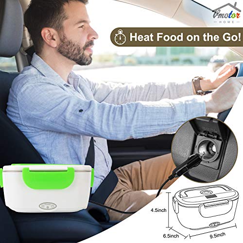 Vmotor 12V and 110V Electric Lunch Box Food Heater Car and Home Use