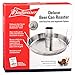 Budweiser Deluxe Beer Can Roaster w Drip Pan, Vegetable Spikes, & Recipe Guide -Stainless Steel Chicken Roaster- Cooks Meat & Vegetables at same time