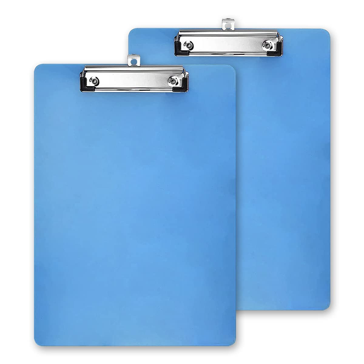 2-Pack A5 Plastic Clipboards with Low Profile Clip - Ideal for Nurses, Business, Office, and School Use - Jagowa Clipboard Folder in Blue