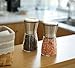 TGY Salt and Pepper Grinder Set of 2 Adjustable Coarseness Salt & Pepper Shakers Glass Mill Brushed