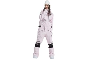 SEARIPE Women and Men's Ski Suits One Piece Jumpsuit Winter Outdoor Waterproof Warm Snowsuits