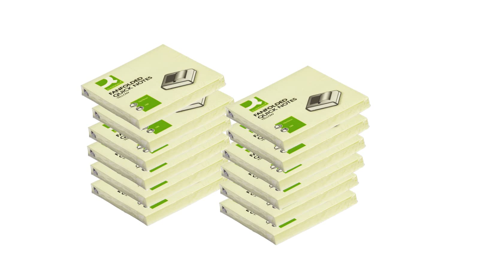 Q-Connect Fanfold Notes 75x75mm Yellow (Pack of 12) KF02161