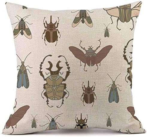 Butterflies Print Pillow Case, Leyorie Countryside Style Throw Pillowcases Cafe Sofa Cushion Cover Home Decor