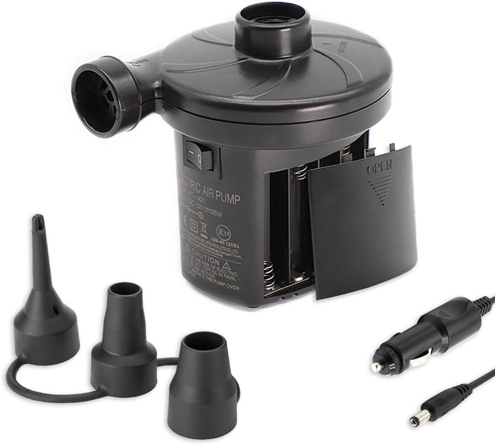 Tuomico Battery Electric Air Mattress Pump, QuickFill