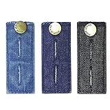 LZLER Denim Waist Extenders for Men and Women, Easy Fit Buttons for Jeans Trousers with Metal Button, Add 1/2