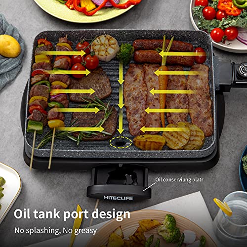 Electric Grill Indoor Korean BBQ Barbecue Flat Tabletop Granite Stone