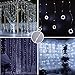 Star Solar Lights Outdoor 123LED Solar Powered Curtain Lights for Backyard Garden Patio Home Christmas Holiday Decoration