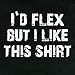 Nursery Decals and More I'd Flex but I Like This Shirt, Funny Boy Onsie, Black 3-6 mo