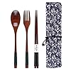Wooden-Spoon-Fork-Chopsticks-Set-Handmade-Japanese-Style-Utensils-Elegant-Tableware-Set-for-Camping-Picnic-Office-or-Home-Black Wooden Spoon Fork Chopsticks Set Handmade Japanese Style Utensils Elegant Tableware Set for Camping, Picnic, Office or…
