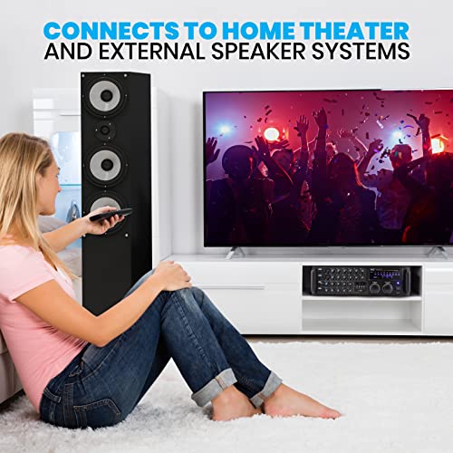 Dual Channel Bluetooth Mixing Amplifier 2000W Rack Mount Karaoke