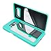 W7ETBEN Galaxy S8 Plus Case, Hidden Back Mirror Wallet Case with Stand Feature and Card Holder for Samsung Galaxy S8 Plus (Teal)
