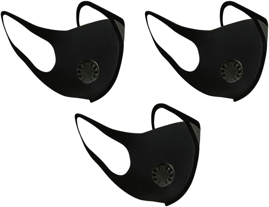 3 PCS Anti Dust Mask Face Mouth Mask for Cycling Camping Travel, Washable, Reusable Unisex Mask Cloth Masks