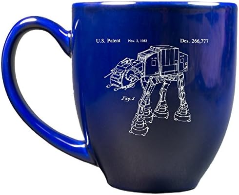 Star Wars AT-AT Patent Blue Ceramic Coffee Mug - Makes a Great Gift for Star Wars Fans!
