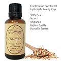 Frankincense Essential Oil: 30mL/1oz. 100% Pure Boswellia Serrata. Uses: Skin Care, Wrinkles, Scars & Immune Support. Natural Relief for Stress, Anxiety & Trouble Sleeping. Tips & Uses Guide Included.