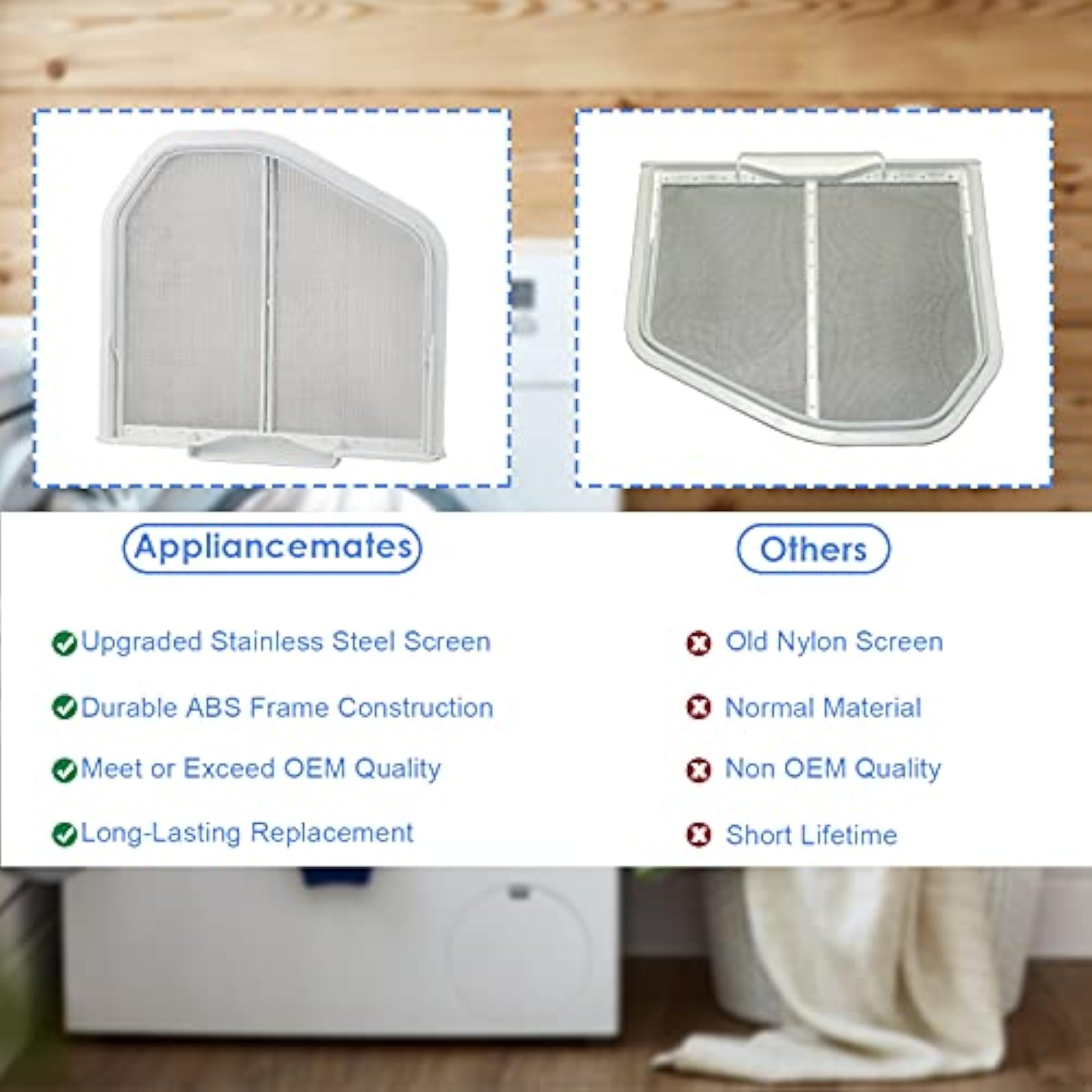 W10120998 Dryer Lint Filter Catcher Stainless Steel