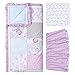 Trend Lab Grace 5 Piece Crib Bedding Set, Purple, Blue, Gray and White