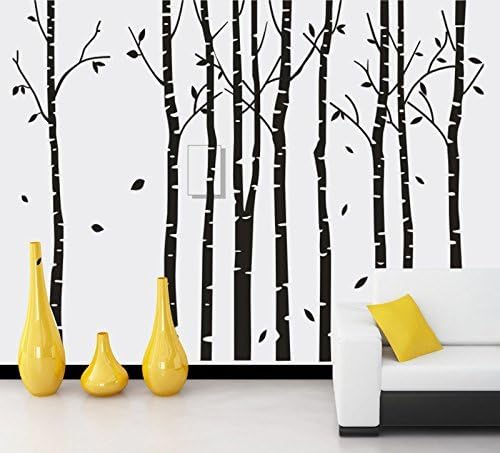 gonka2k Christmas Vinyl Wall Decal Birch Tree Wall Decals for Nursery Wall Stickers Living Room Decor
