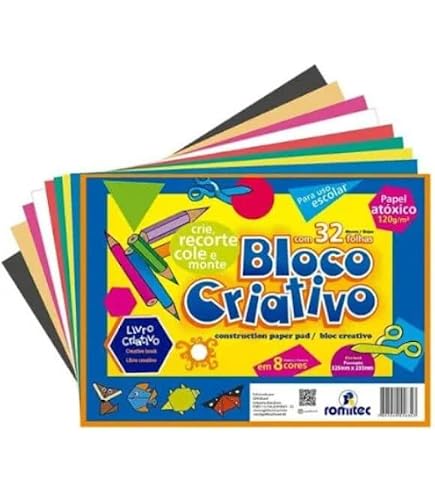 Bloco Criativo A3 297X420Mm 32F 120G Cores 6736 Romitec | Amazon