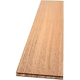 The Hardwood Edge Mahogany Hardwood Planks - 2-Pack Mahogany Wood for Unfinished Wood Crafts - 1/4&rsquo;&rsquo; (6mm) 100% Pure Hardwood - Laser Engraving Blanks - Exotic Mahogany Planks for Crafts and Gifts
