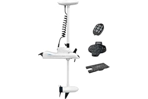 MTLAKEMOTOR HASWING Electric Trolling Motor – Cayman 12V 55LB 54 Inch Shaft Bow Mount Boat Fishing Saltwater Freshwater with Remote, Quick Release Bracket, Wireless Foot Controller 50700-137W-QF