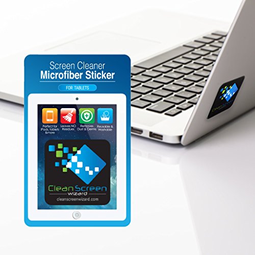 Clean Screen Wizard Microfiber Screen Keyboard Cleaner and Screen Keyboard Protector - 4 PACK (3 XL Cleaning Cloths/Keyboard Covers & Microfiber Sticker for Laptops Tab 11” Screen