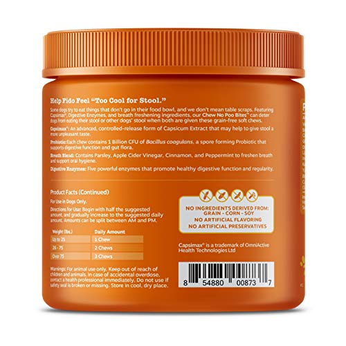 Zesty Paws Chew No Poo Bites Coprophagia Stool Eating Deterrent for Dogs Deter & Stop Dog