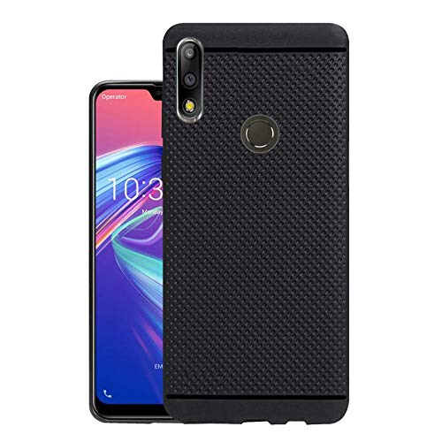 Hello Zone Exclusive Dotted Matte Finish Soft Rubberised Back Case Cover for Asus Zenfone Max Pro M2 - Black