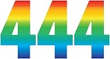 Sara Prints Pack of 3 Wheelie Bin Stickers 17 cm Rainbow Numbers 4