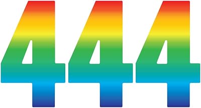 Sara Prints Pack of 3 Wheelie Bin Stickers 17 cm Rainbow Numbers 4