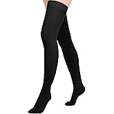 Athbavib 20-30mmHg Compression Stockings for Women and Men, Thigh High Closed Toe Medical Graduated Compression Socks, Best Support for Treatment Varicose Veins Swelling