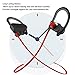 Bluetooth Headphones, Sunmy Wireless Headphones Bluetooth 4.1 Earbud Headphones Noise Cancelling Earbuds Sports Sweatproof Headphones Built-in Mic Red