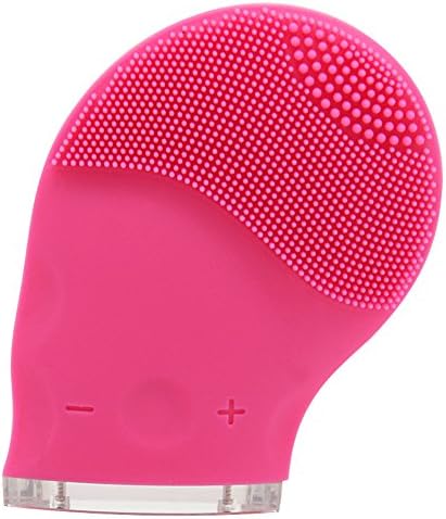 yosager Silicone Facial Cleansing Brush Sonic Face Cleanser and Massager Brush with USB Rechargeable, Rose (Rose)