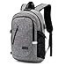 Laptop Backpack, Business Travel Anti Theft Water Resistant Back Bag for Women & Men with USB Charging Port, Slim Durable Computer Backpack Fits 15.6 Inch Laptops & Notebook (Grey)