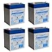 PS-1250 12V 5AH SLA Battery 12 VOLT F2 TERMINAL - 4 Pack