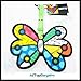 Romero Britto Butterfly Large Luggage Tag