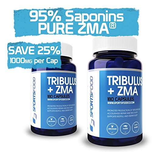 2x Tribulus + ZMAÂ® 1000mg x 180 Caps (25% BULK DISCOUNT), 95% Saponins, 80% Protodioscin Combo w/ ZMAÂ®