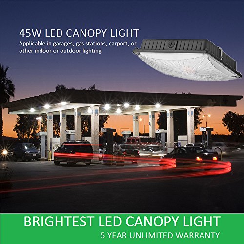 1000led Led Canopy Lights 45w 4 Pack Ceiling Fixtures Carport