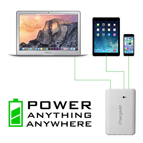 ChargeTech 18,000mAh WHITE Portable Battery Pack / Power Bank w/ AC