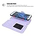 Galaxy S7 Case, Modos Logicos [Detachable Wallet Folio][2 in 1][Zipper Cash Storage][Up to 14 Card Slots 1 Photo Window] Premium PU Leather Purse with Removable Inner Magnetic TPU Case - Light Purple