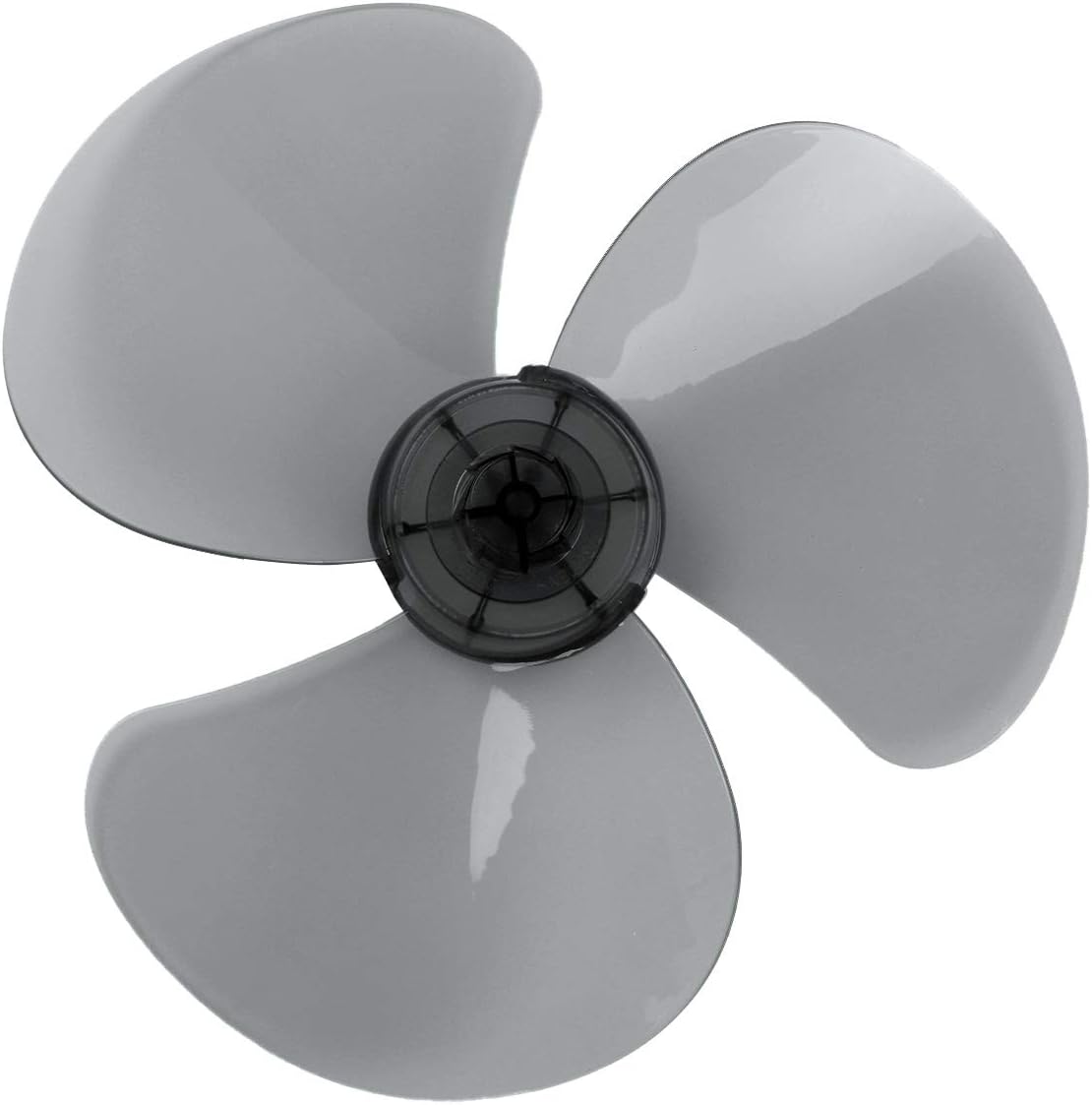CHICTRY Plastic Fan Blade Replacement Leaves with Nut Cover for Household Standing Pedestal Fan Table Fanner Accessories Grey 12 Inch 3 Leaves - Image 4