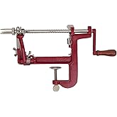 Johnny Apple Peeler, Heavy Duty Cast Iron Peeler with Stainless Steel Corer Slicer and Peeler Blades and a Strong Clamp Base,