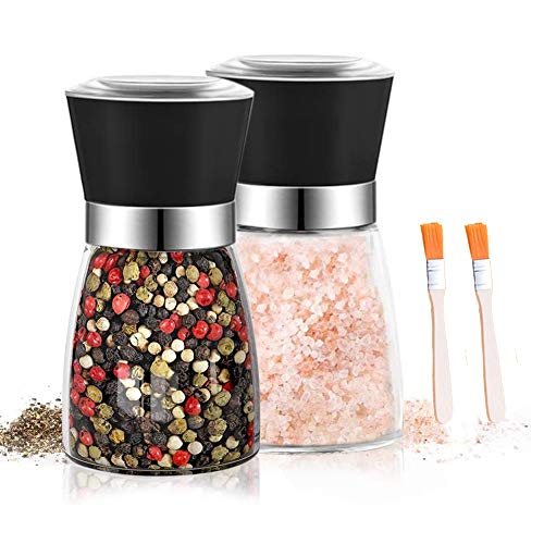 Salt And Pepper Grinders Refillable, Black Pepper Grinder, Top Spice